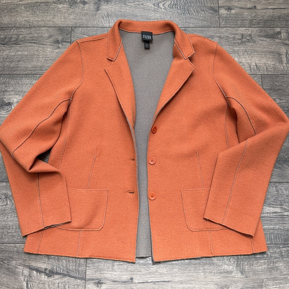 Eileen Fisher Blazer Style Sweater - Picture 10 of 12